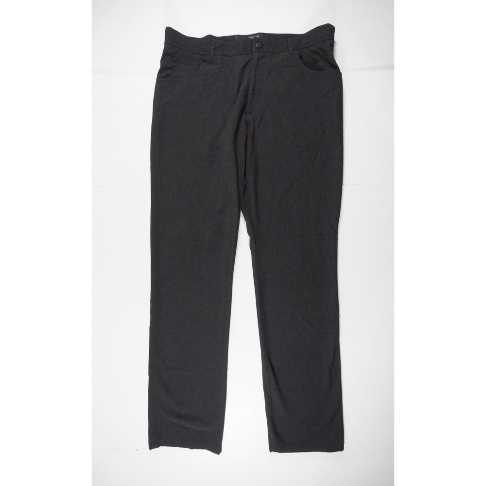 Alberto Pants Mens 36x34 Black Trouser Stretch Modern Fit Stone Ceramica Stretch
